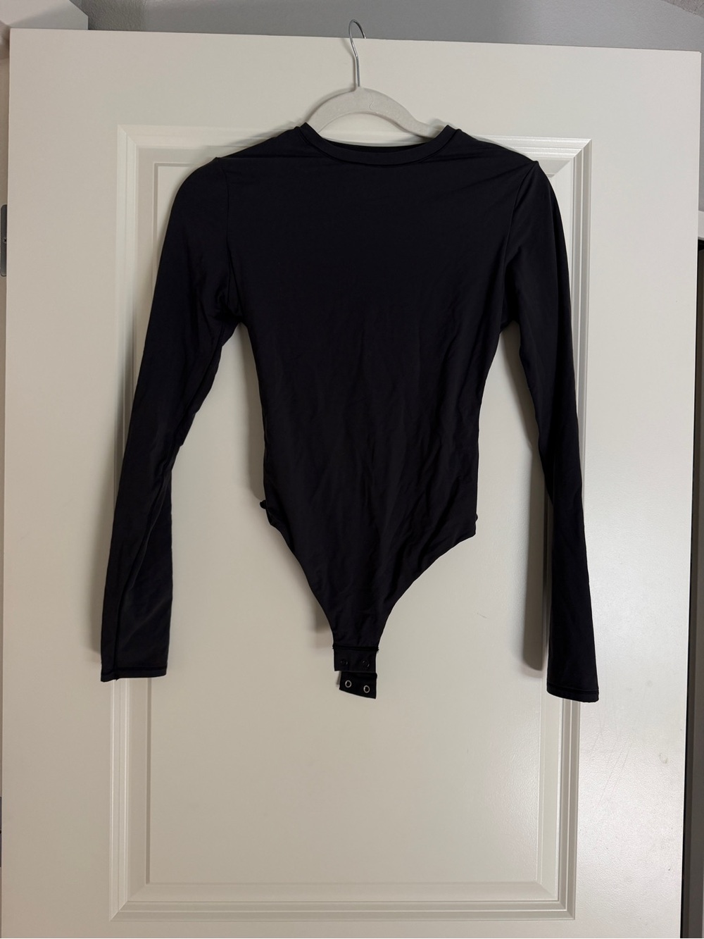 SKIMS Long-Sleeve Black Bodysuit